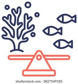 Symbiotic Balance simple and clear vector icon illustration to essential idea or function