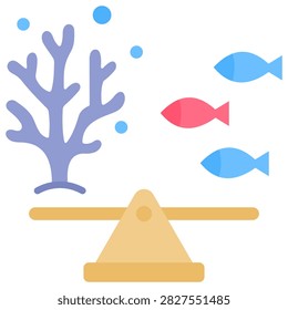 Symbiotic Balance simple and clear vector icon illustration to essential idea or function