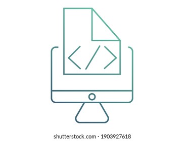 Symblo Icon modern gradien box file verctor illustrator