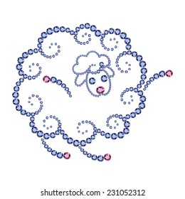 A symbol of 2015 year sheep made of crystals