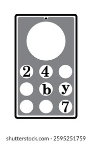 Symbol 24 by 7 on the background of the smartphone. The symbol of the round-the-clock support service. Continuous service or trade. EPS 10. Vector illustration