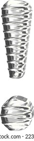 El símbolo 3d hecho de plata.