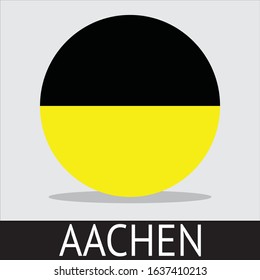 
symbol of the aachen state flag with a white background