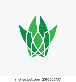 Symbol abstract leaf logo shapes. Blossom vector grow plant nature