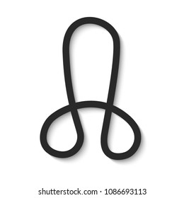 Symbol abstract line logos and infinity signs - graphic design elements and emblems. Monochrome Editable sign. Vector illustration eps 10 simple icon for presentation, web, creative template, logo
