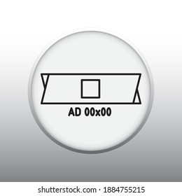 Symbol of Access Doors Horizontal First Figure is Side Shown  Vector illustration symbol of Mechanical System