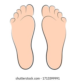 símbolo adultos huellas humanas ilustrador vectorial