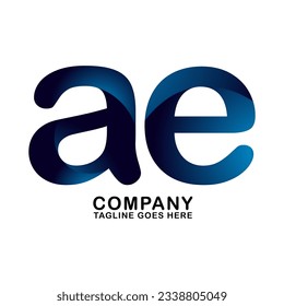 Symbol AE letter logo on white background, can be used for art companies, sports, etc