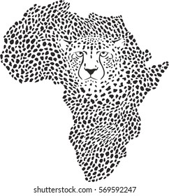 Symbol Africa in cheetah camouflages