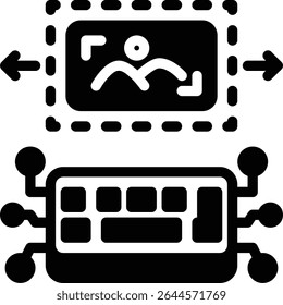 Symbol of AI-driven image outpainting, expanding visuals beyond original frame. Great for design workflows and AI-assisted artwork.