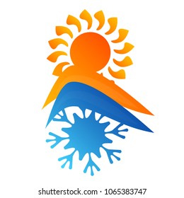 Symbol for air conditioner house vector