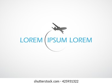 symbol airplane logo vector design