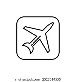 Símbolo do avião inclinado para a direita