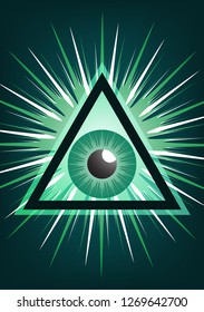The symbol of the all-seeing eye of God. Modern creative design. Vector illustration.