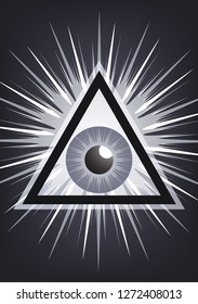 The symbol of the all-seeing eye of God. Modern creative design. Vector illustration.