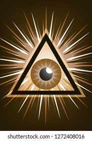 The symbol of the all-seeing eye of God. Modern creative design. Vector illustration.