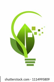 symbol of alternative energy, green ecobulb