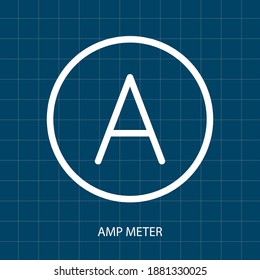 Symbol of Amp Meter Vector illustration symbol of Electrical System Control
