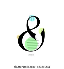 Symbol of Ampersand. Object isolated on white background