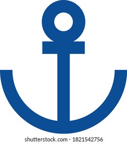 Symbol of an anchor in blues