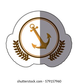 symbol anchor ships icon image, vector illustration
