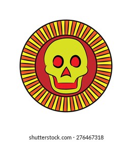 The symbol of the ancient Aztecs , the sun of death from ancient Mexico