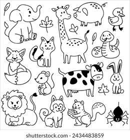 symbol animal vector set icon illustration