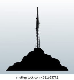 symbol antenna. silhouette antenna