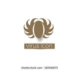 Symbol of antivirus, isolated vector design 