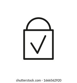 Symbol Of Approve Vector Line Icon