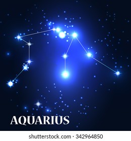 Symbol: Aquarius Zodiac Sign. Vector Illustration. EPS10