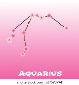 Symbol: Aquarius Zodiac Sign. Vector Illustration. EPS10