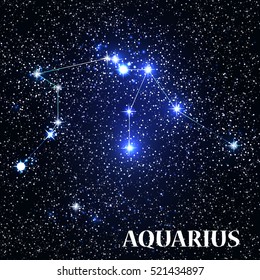 Symbol: Aquarius Zodiac Sign. Vector Illustration. EPS10