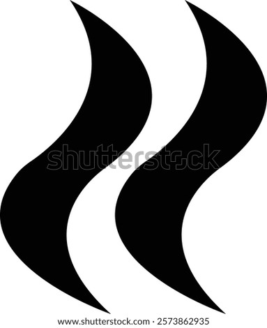 Symbol of aromas vector icon, Smell aroma sign. Hot vapor. Doodle Wavy Smoke lines symbol sketch style hand drawn, isolated on transparent background, used for hot tea, coffee, mobile apps, ui design