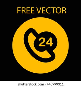 symbol around the clock free vector style flat