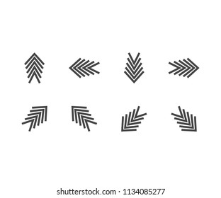 Symbol arrow icon triangle abstract, plane aircraft, letter a, mountain