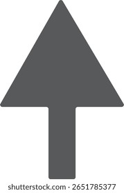 symbol of up arrow icon vector isolated on white background