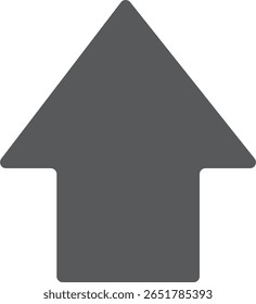 symbol of up arrow icon vector isolated on white background