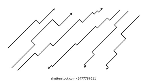 Symbol of arrows going and coming back. Going up and down. Vector eps10