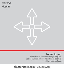 symbol arrows vector, line icon