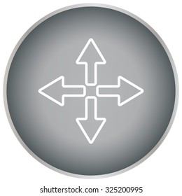 symbol arrows vector, line icon