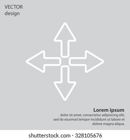 symbol arrows vector, line icon