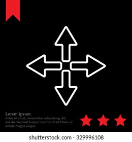 symbol arrows vector, line icon