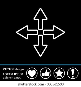 symbol arrows vector, line icon