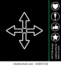 symbol arrows vector, line icon