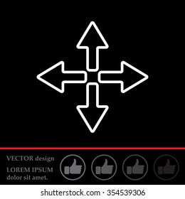 symbol arrows vector, line icon