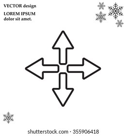 symbol arrows vector, line icon