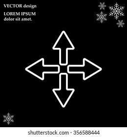 symbol arrows vector, line icon