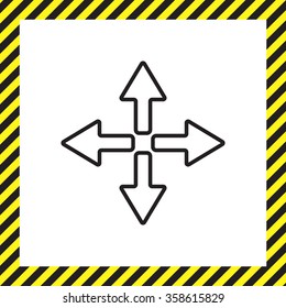 symbol arrows vector, line icon
