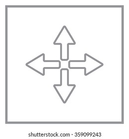 symbol arrows vector, line icon